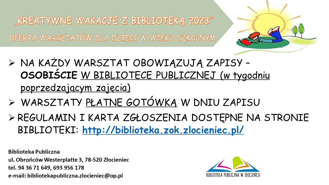 Kreatywne wakacje z&nbsp;biblioteką