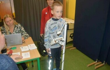 1 Akcja ważenia plecak&oacute;w w SP Nowe Worowo