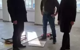 Pani Burmistrz wraz Zastępcą wizytują obiekt