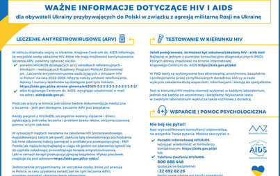 Zdjęcie do Ważne informacje dotyczące HIV i AIDS