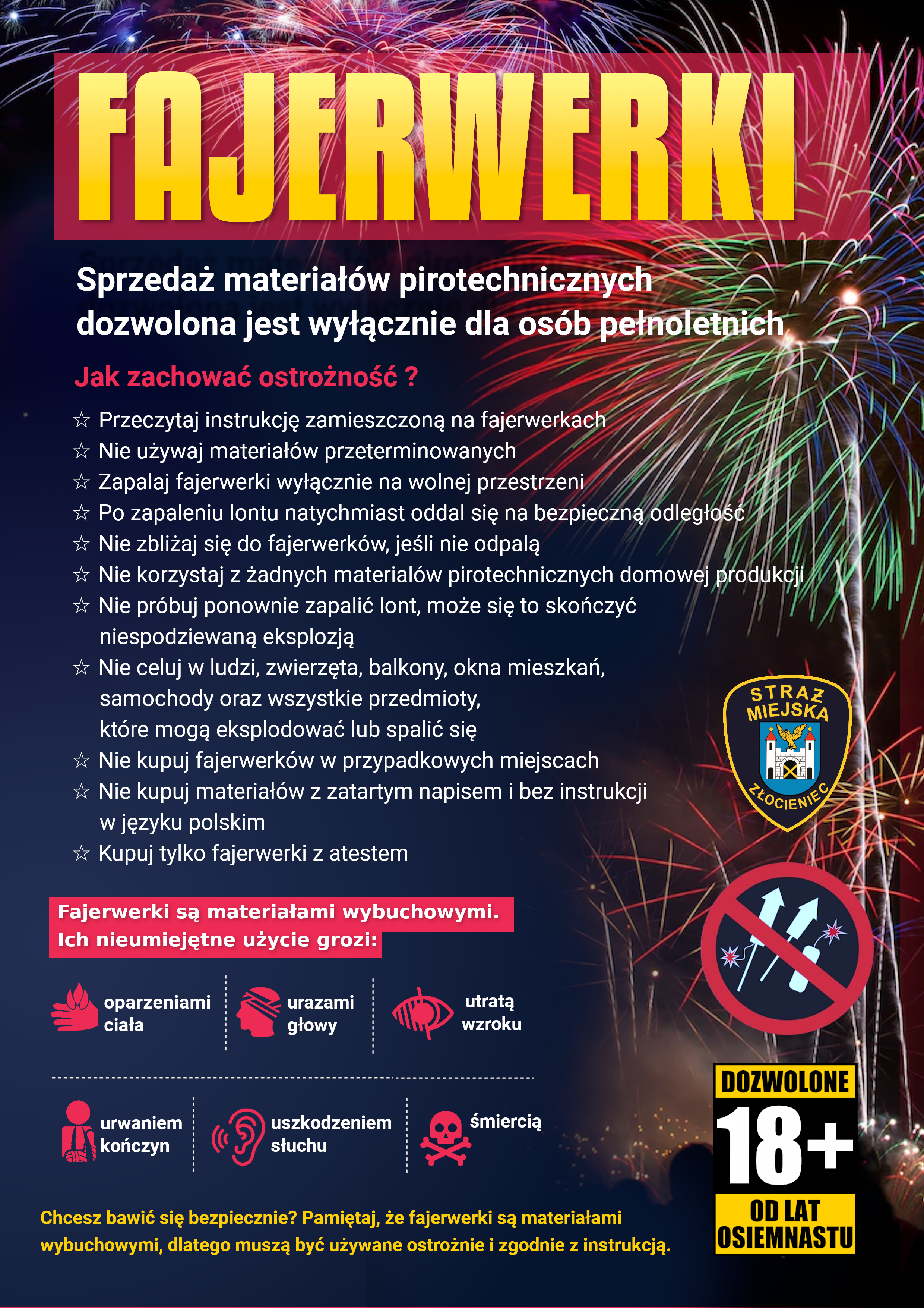 informacja fajerwerki