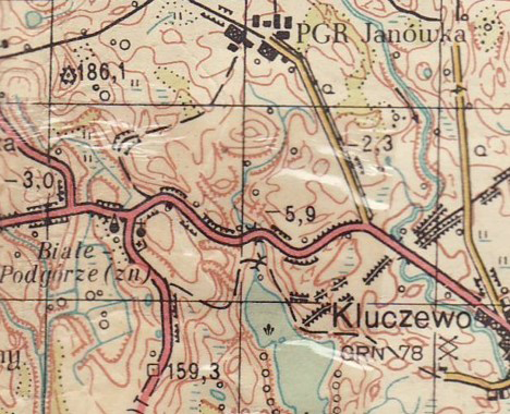 1961 r.: zniszczona wieś o nazwie Białe Podgórze (dawniej Bulgrin) 1961 r.: zniszczona wieś o nazwie Białe Podgórze (dawniej Bulgrin)