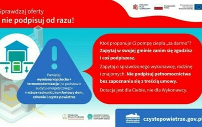 Zdjęcie do Ostrzeżenie dla wnioskodawc&oacute;w i beneficjent&oacute;w programu Czyste Powietrze