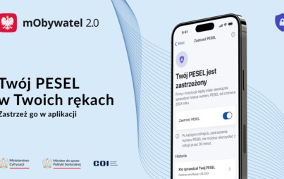 Zdjęcie do Zastrzeż PESEL i chroń swoje dane w mObywatelu 2.0