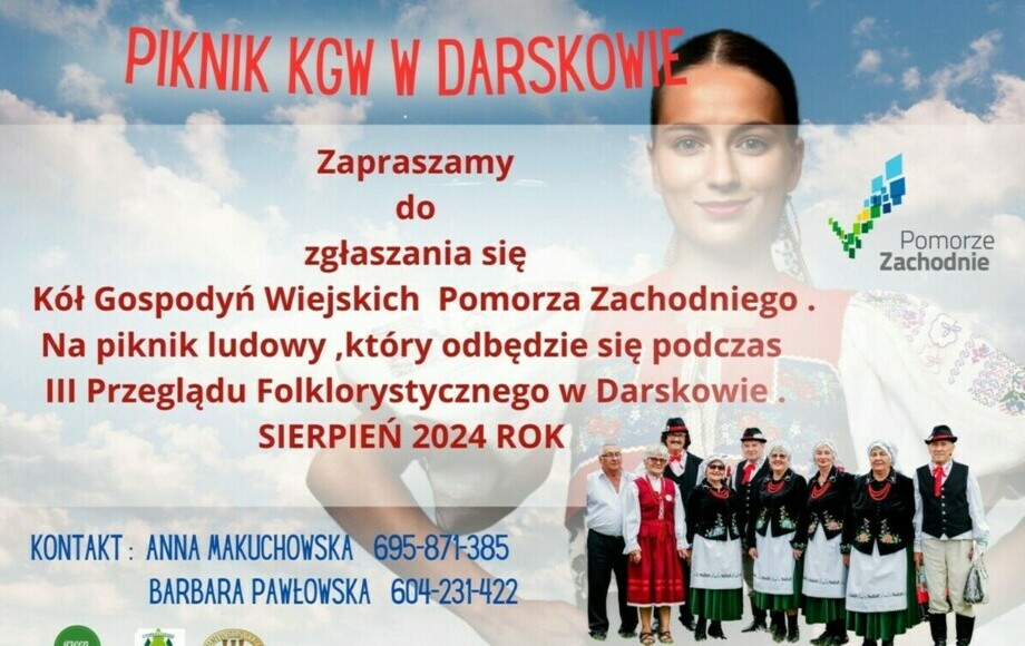 Nabór dla chętnych na piknik ludowy podczas III Przeglądu Folklorystycznego w Darskowie