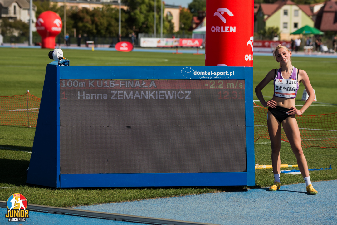 Hanna Zemankiewicz Mistrzynią Polski U16 w biegu na 100 metrów!