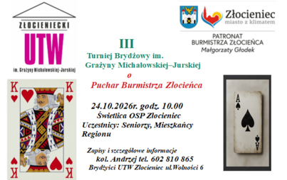 Zdjęcie do III Turniej Brydżowy im. Grażyny Michałowskiej-Jurskiej o Puchar Burmistrza Złocieńca