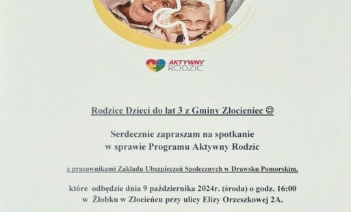 Zdjęcie do Zaproszenie dla rodzic&oacute;w dzieci do lat 3 - Program Aktywny Rodzic